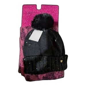 Betsey Johnson Hat and Scarf Set